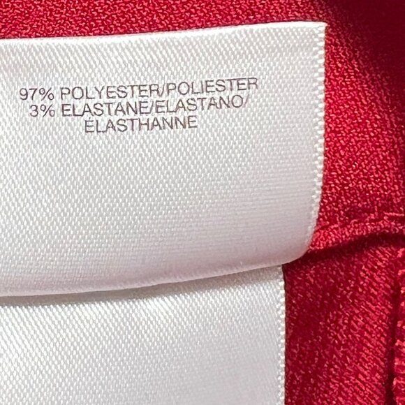 Black Label by Evan Picone Women's Red Stretch Mid Rise Dress Pants Size 4 NWT - Picture 6 of 10